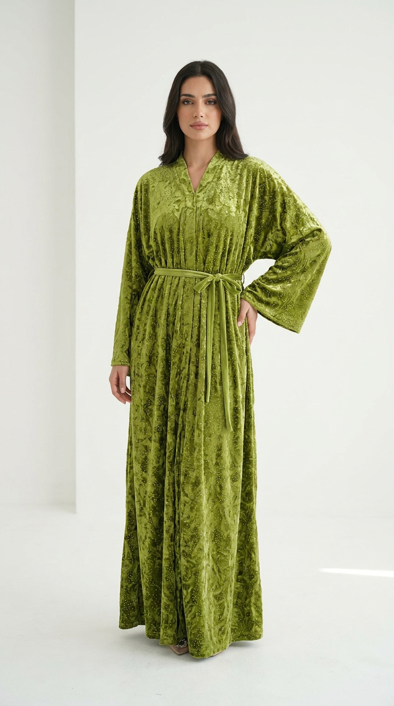 Abaya Tlija Verde Pistacho