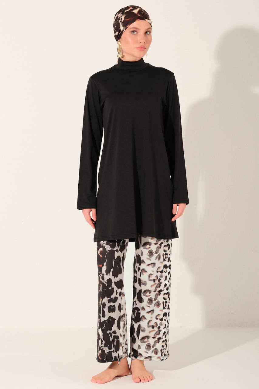 Burkini Tesse Leopardo Negro