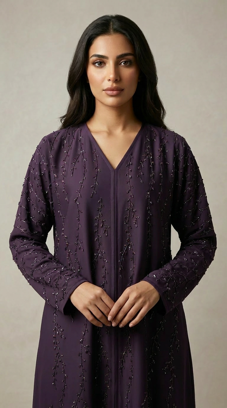 Abaya Laila madre e hija morada