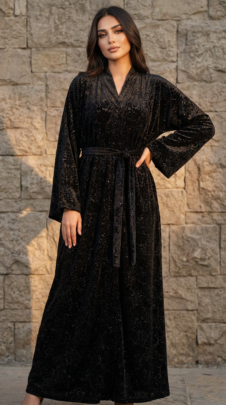 Abaya Tlija Negra