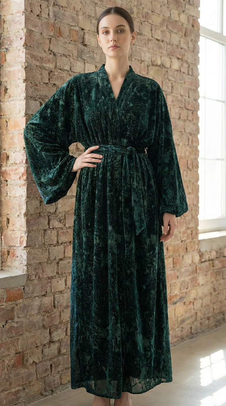 Abaya Tlija verde botella