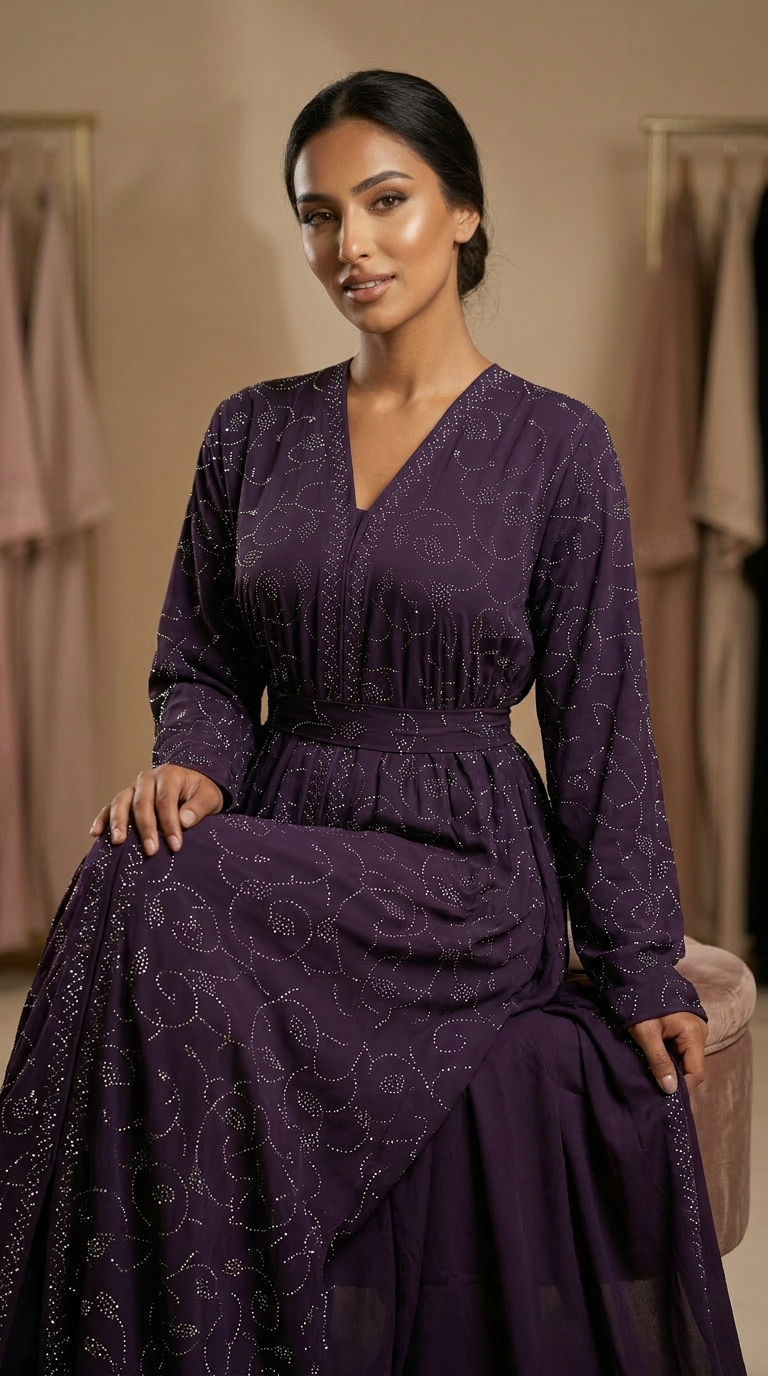 Abaya Hind morada