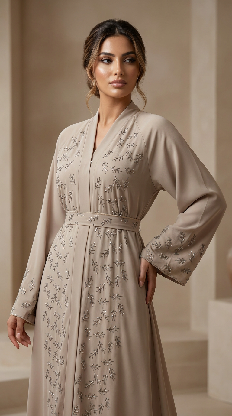 Abaya Dikra beige