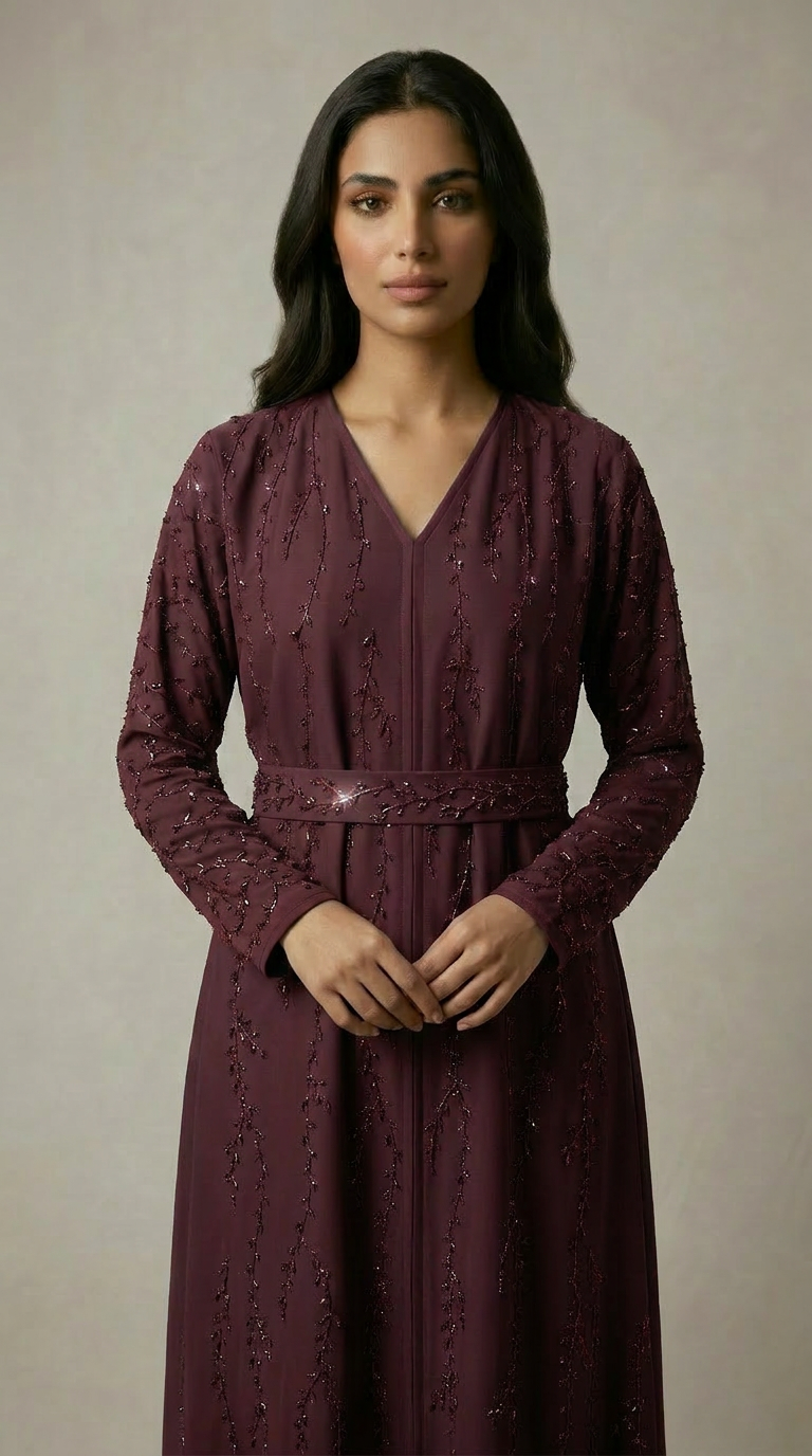 Abaya Laila madre e hija Burdeos
