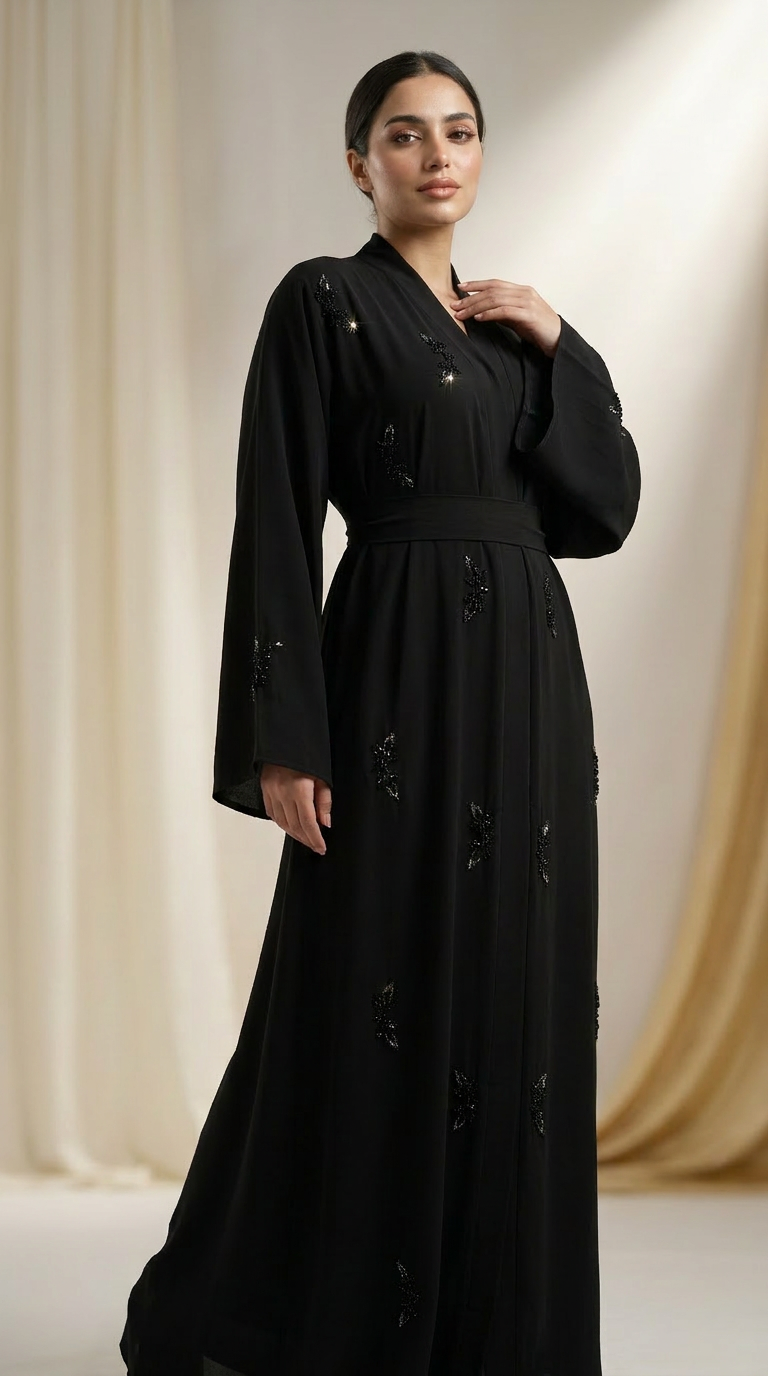 Abaya Butaina negra