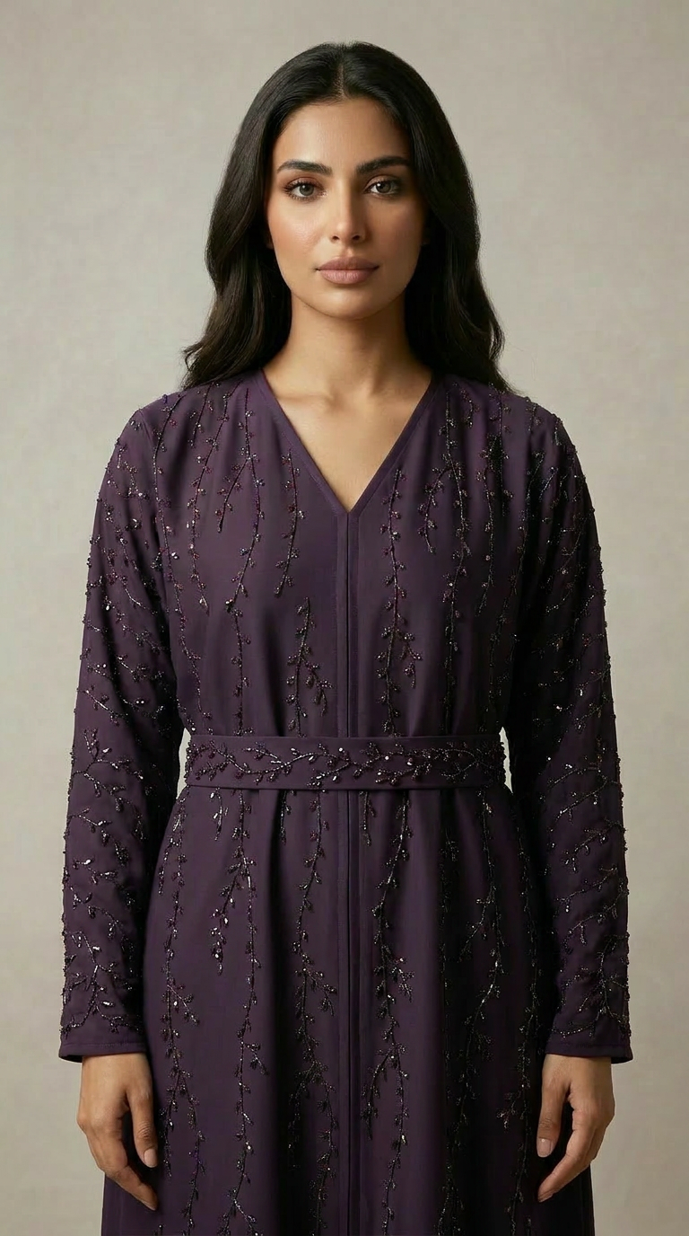Abaya Laila madre e hija morada
