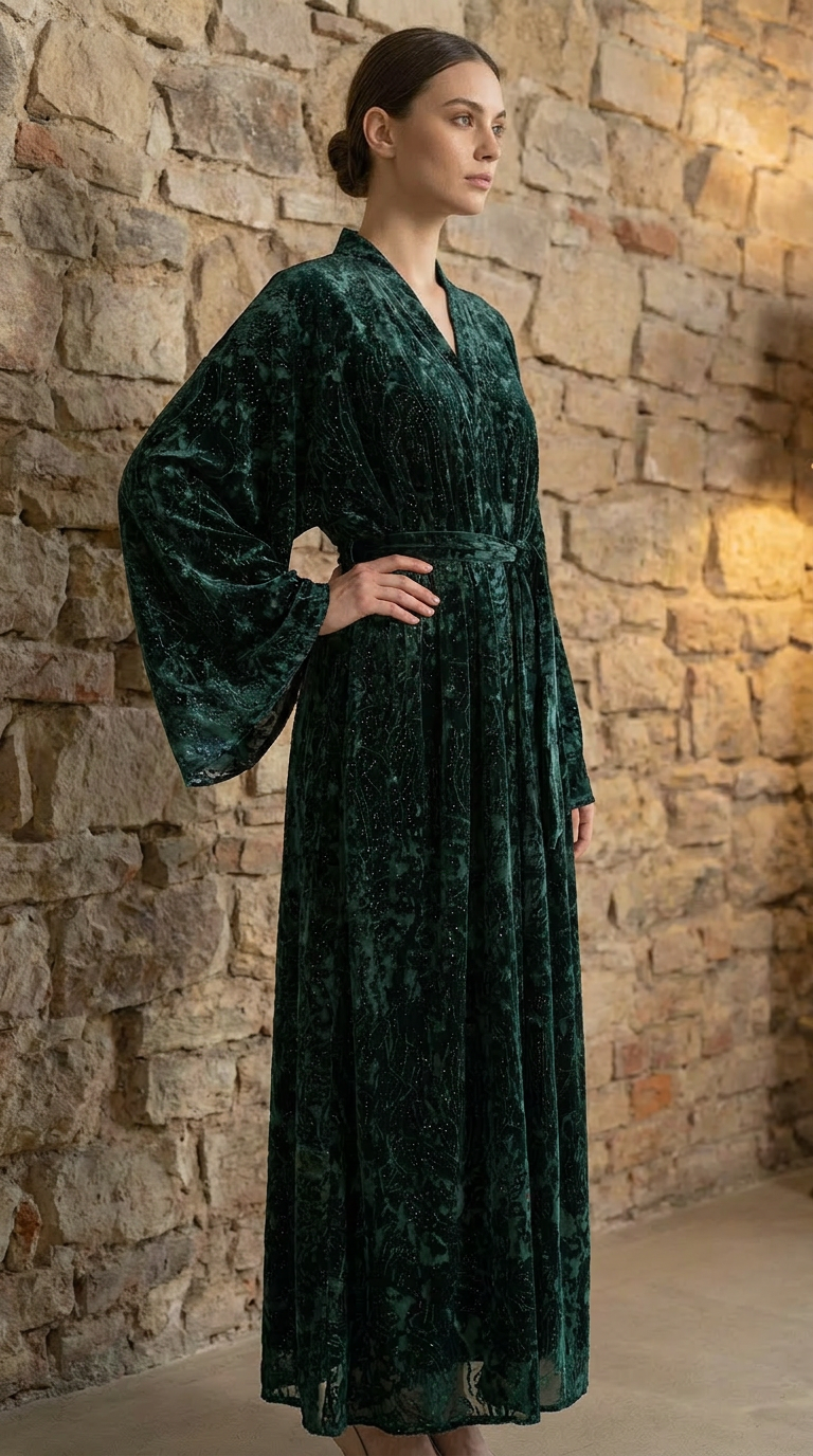 Abaya Tlija verde botella