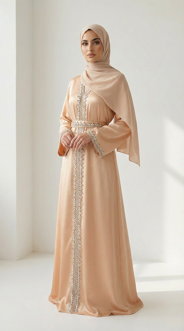 Abaya pedrería Amira Cartier mamá e hija