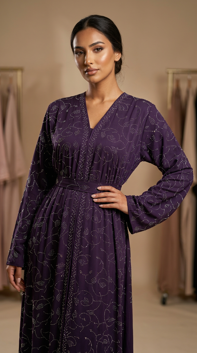 Abaya Hind morada